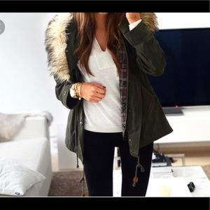 American Eagle army green parka